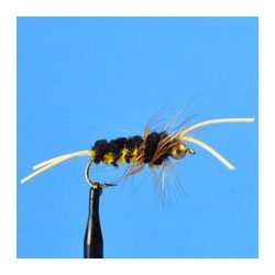 Tungsten Bead Head Bitch Creek  Yellow Black