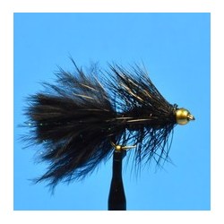 Tungsten Bead Head Woolly Bugger  Black