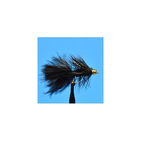 Tungsten Bead Head Woolly Bugger  Black