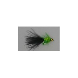 Short Shank Black & Green Leadhead