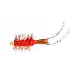 Frances Red Conehead  Copper Tube Fly