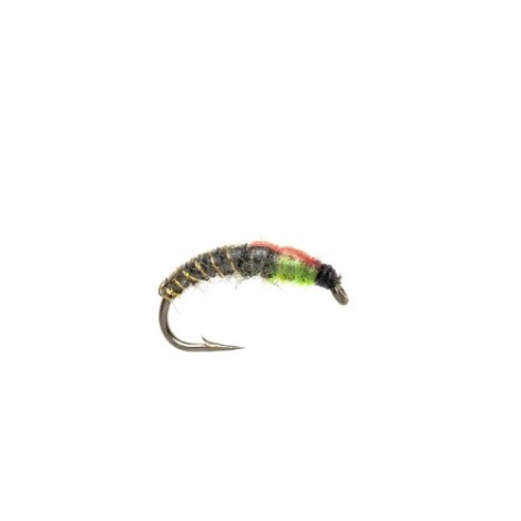 Slim Czech Nymph Dark olive and lime Hot stripe